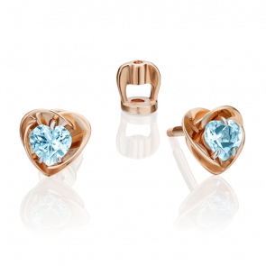 Золотые серьги Platina с топазом 02-4402-00-201-1110-57 фото