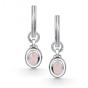 Серебряные серьги-трансформеры АЛЬКОР с кварцем 02-4411/00РК-00 фото