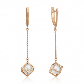 Золотые серьги Platina с жемчугом 02-4412-00-301-1110-31 фото