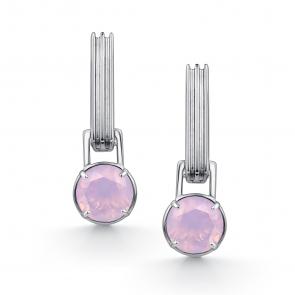 Серебряные серьги-трансформеры АЛЬКОР с опалом 02-4426/ЮСОР-00 фото