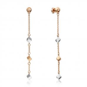 Серьги из комбинированного золота Platina 02-4447-00-000-1111-64 фото