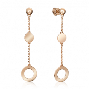 Золотые серьги Platina 02-4450-00-000-1110-42 фото