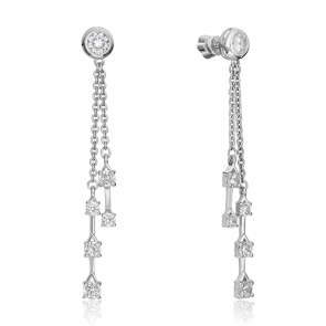 Серебряные серьги Platina с фианитом 02-4454-00-401-0200-69 фото