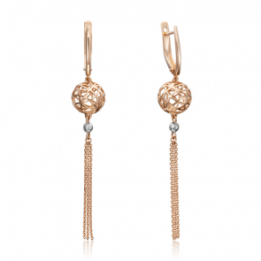 Серьги из комбинированного золота Platina 02-4463-00-000-1111-64 фото