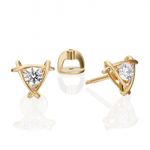 Серьги из лимонного золота Platina с фианитом 02-4474-00-401-1130 фото