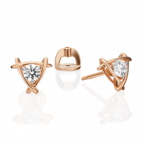 Золотые серьги Platina с фианитом 02-4474-00-501-1110-38 фото