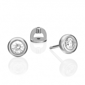 Серьги из белого золота Platina с фианитом 02-4497-00-501-1120-38 фото