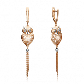 Серьги из комбинированного золота Platina 02-4501-00-000-1111-48 фото