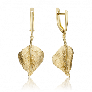 Серьги из лимонного золота Platina 02-4535-00-000-1130-02 фото