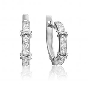 Серьги из белого золота Platina с фианитом 02-4541-00-401-1120 фото