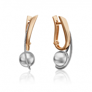 Серьги из комбинированного золота Platina 02-4551-00-000-1111-42 фото