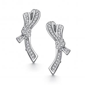 Серебряные серьги АЛЬКОР с фианитом 02-4553/00КЦ-00 фото