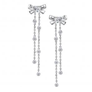 Серебряные серьги АЛЬКОР с фианитом 02-4557/00КЦ-00 фото