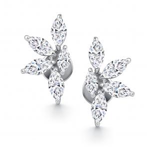 Серебряные серьги АЛЬКОР с фианитом 02-4574/00КЦ-00 фото
