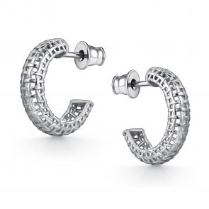 Серебряные серьги АЛЬКОР 02-4593/0000-00 фото