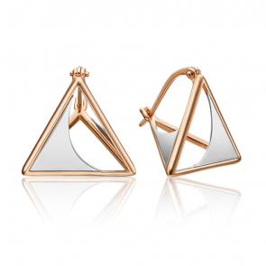 Серьги из комбинированного золота Platina 02-4596-00-000-1111-48 фото