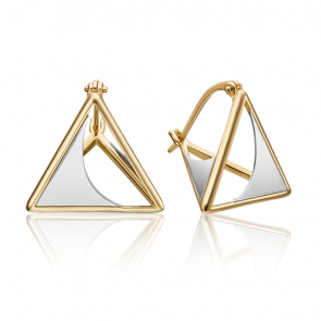 Серьги из комбинированного золота Platina 02-4596-00-000-1121-48 фото