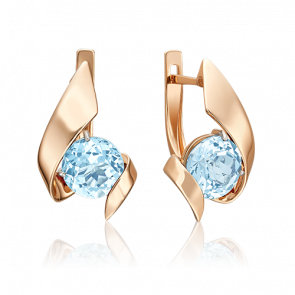 Золотые серьги Platina с топазом 02-4601-00-201-1110-46 фото