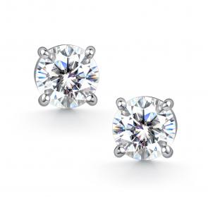 Серебряные серьги АЛЬКОР с муассанитом 02-4604/000М-00 фото