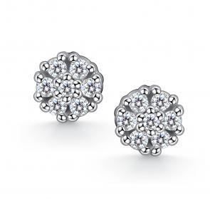 Серебряные серьги АЛЬКОР с муассанитом 02-4605/000М-00 фото