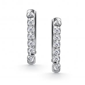 Серебряные серьги АЛЬКОР с муассанитом 02-4610/000М-00 фото