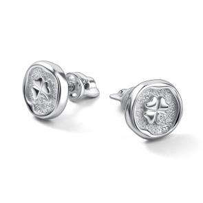 Серебряные серьги АЛЬКОР с бриллиантом 02-4622/000Б-00 фото
