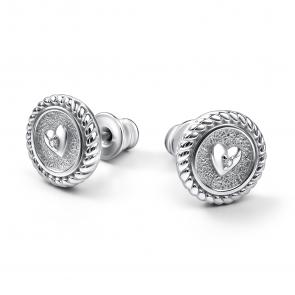 Серебряные серьги АЛЬКОР с фианитом 02-4627/00КЦ-00 фото