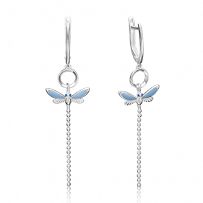 Серебряные серьги Platina с эмалью 02-4642-01-000-0200-71 фото