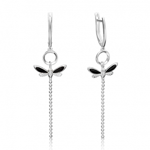 Серебряные серьги Platina с эмалью 02-4642-03-000-0200-71 фото