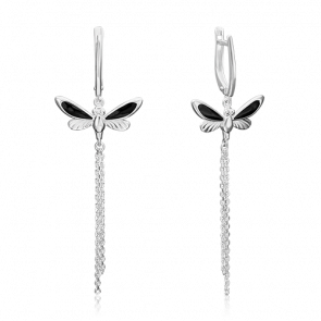 Серебряные серьги Platina с эмалью 02-4670-00-000-0200-71 фото