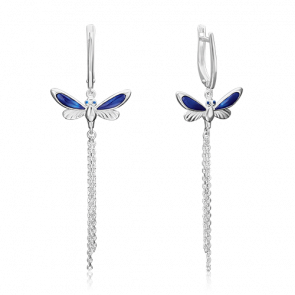 Серебряные серьги Platina с эмалью 02-4670-01-000-0200-71 фото