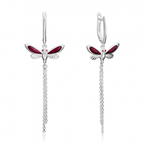 Серебряные серьги Platina с эмалью 02-4670-02-000-0200-71 фото