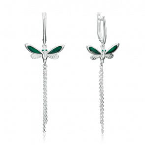 Серебряные серьги Platina с эмалью 02-4670-03-000-0200-71 фото