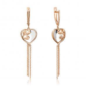 Серьги из комбинированного золота Platina 02-4698-00-000-1111-59 фото