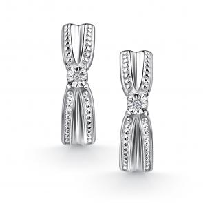 Серебряные серьги АЛЬКОР с бриллиантом 02-4715/000Б-00 фото
