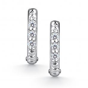 Серебряные серьги АЛЬКОР с фианитом 02-4721/00КЦ-00 фото