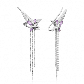 Серебряные серьги Platina с аметистом 02-4724-00-203-0200-69 фото