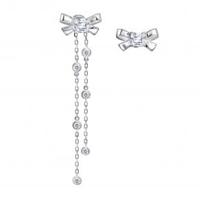 Серебряные серьги АЛЬКОР с фианитом 02-4727/00КЦ-00 фото