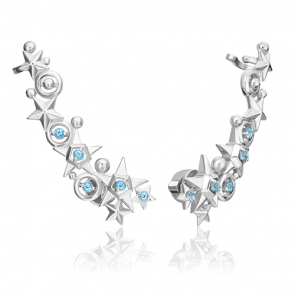 Серебряные серьги Platina с топазом 02-4735-00-201-0200-68 фото