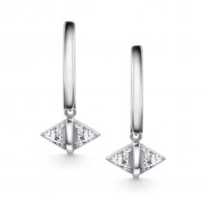 Серебряные серьги АЛЬКОР с фианитом 02-4752/00КЦ-00 фото