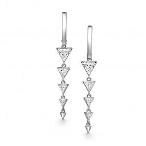 Серебряные серьги АЛЬКОР с фианитом 02-4754/00КЦ-00 фото