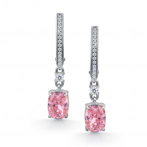 Серебряные серьги АЛЬКОР с бриллианитом и фианитом 02-4762/0БТ5-00 фото