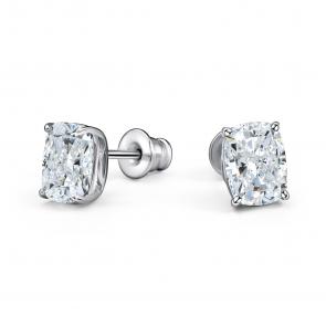 Серебряные серьги АЛЬКОР с фианитом 02-4764/00БТ-00 фото