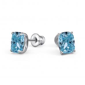 Серебряные серьги АЛЬКОР с бриллианитом 02-4764/0БТ9-00 фото