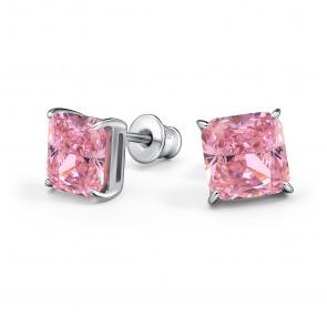 Серебряные серьги АЛЬКОР с фианитом 02-4766/0БТ5-00 фото