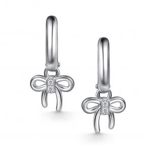 Серебряные серьги АЛЬКОР с фианитом 02-4784/00КЦ-00 фото