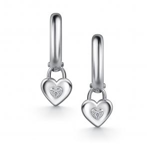 Серебряные серьги АЛЬКОР с фианитом 02-4791/00КЦ-00 фото