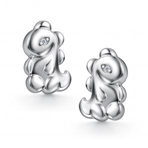 Серебряные серьги АЛЬКОР с фианитом 02-4792/00КЦ-00 фото