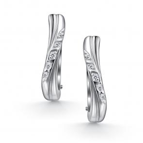 Серебряные серьги АЛЬКОР с фианитом 02-4797/00КЦ-00 фото