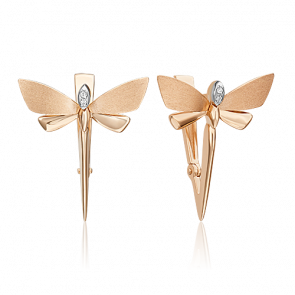 Серьги из комбинированного золота Platina с бриллиантом 02-4810-00-101-1111 фото